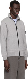 Stone Island Gray Logo Patch Sweater