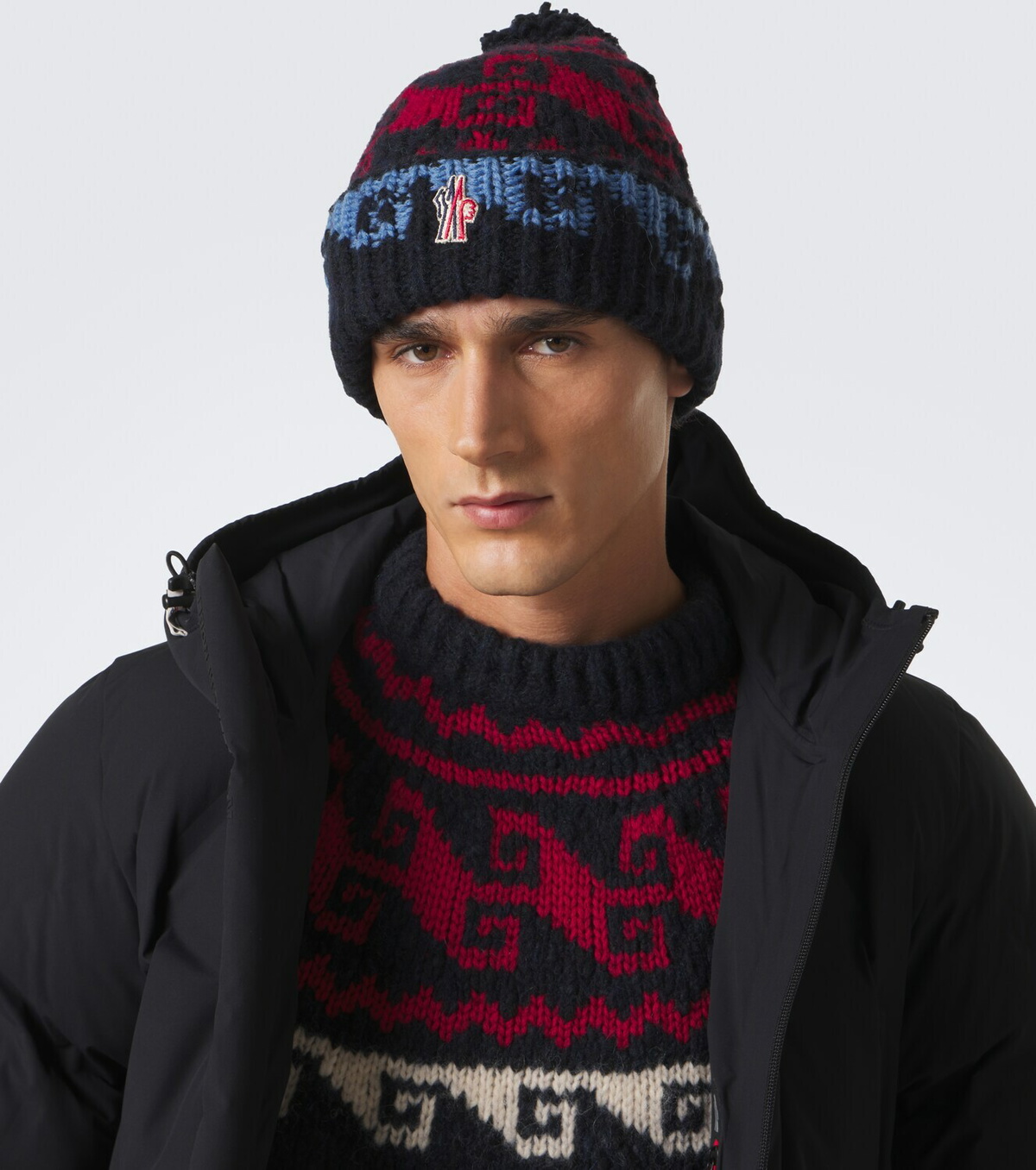 Moncler Grenoble Intarsia wool and alpaca-blend beanie