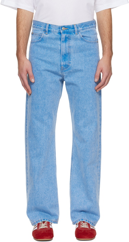Photo: Marni Blue Organic Denim Wide-Leg Jeans