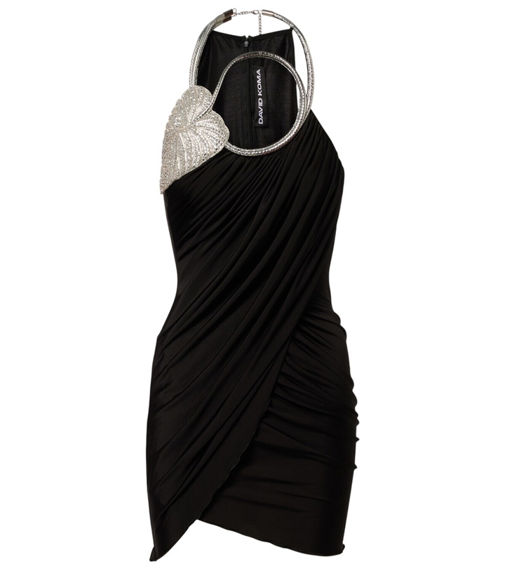 Photo: David Koma Draped embellished minidress