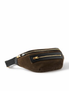 TOM FORD - Leather-Trimmed Suede Belt Bag