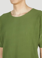 Homme Plissé Issey Miyake - Pleated T-Shirt in Green