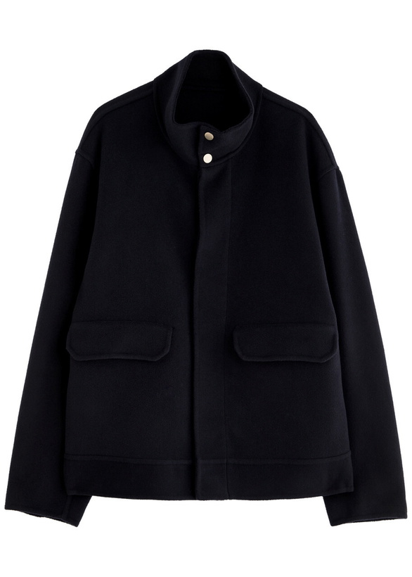 Photo: Emporio Armani Wool and Cashmere-blend Coat Navy