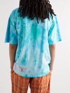 POLITE WORLDWIDE® - Proccoli Printed Tie-Dyed Cotton-Jersey T-Shirt - Blue