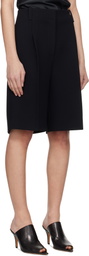 KHAITE Black Laden Shorts