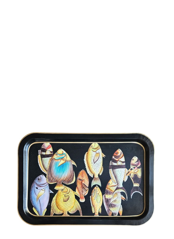 Photo: Les-Ottomans Rectangular Serving Tray with Fish Motif