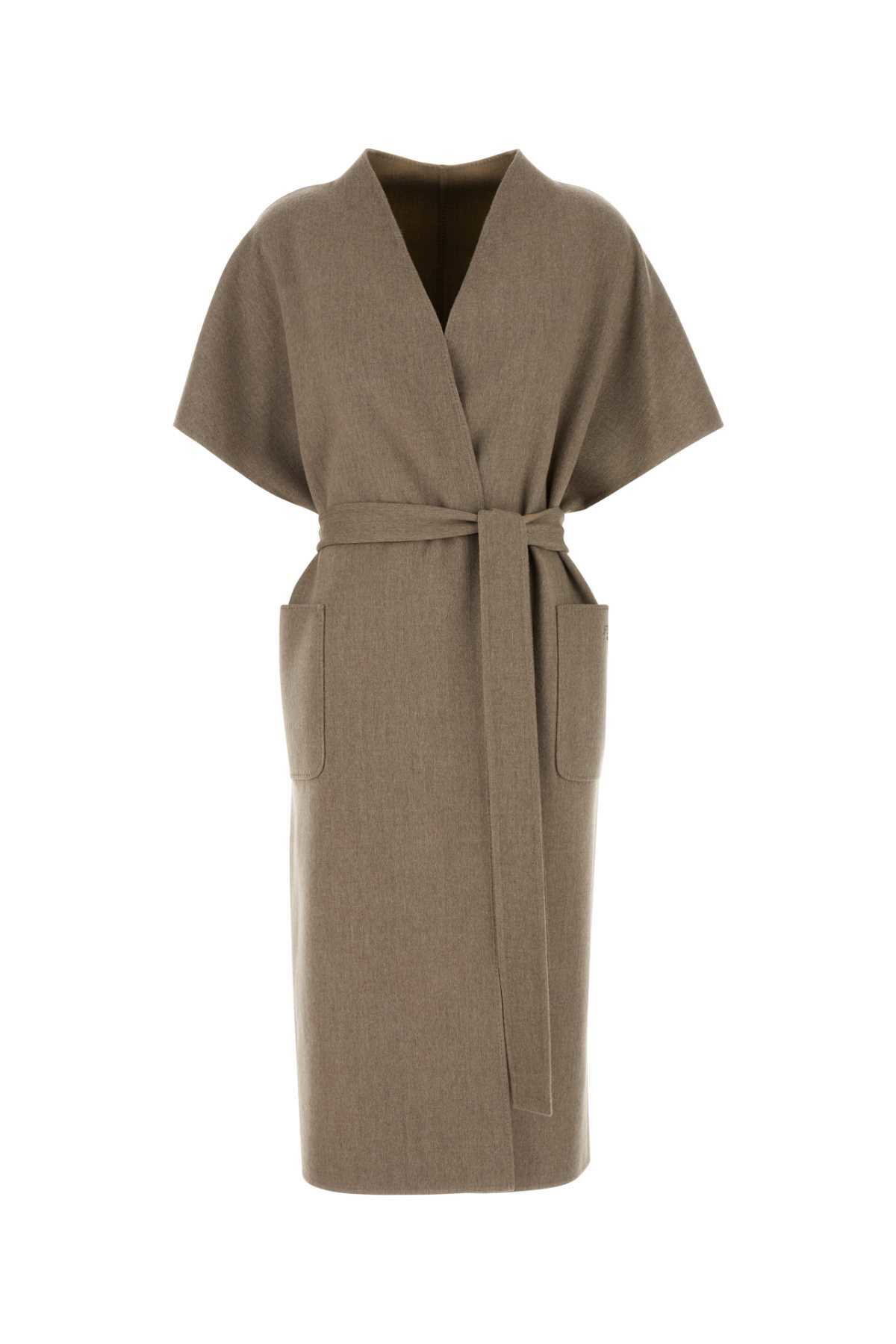 ワンピース FENDI CAPPUCCINO WOOL BLEND DRESS Fendi Cappuccino Wool Blend Dress Fendi