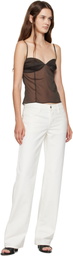 St. Agni White Outland Denim Edition 90s Low Rise Jeans