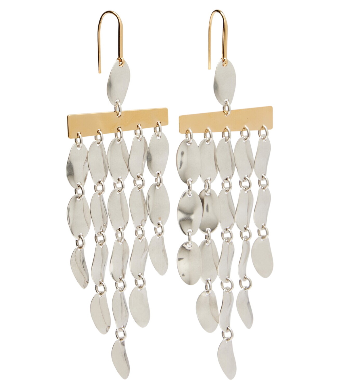 ISABEL MARANT Silver-Tone Melting Crystal Drop Earrings Isabel Marant