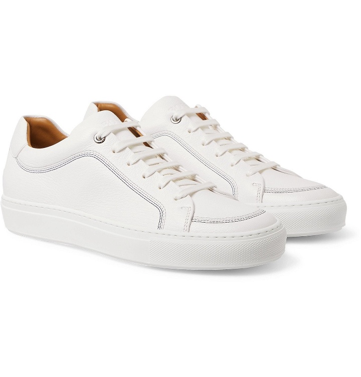 Photo: Hugo Boss - Mirage Textured-Leather Sneakers - White