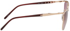 Matsuda Rose Gold & Burgundy M3109 Sunglasses