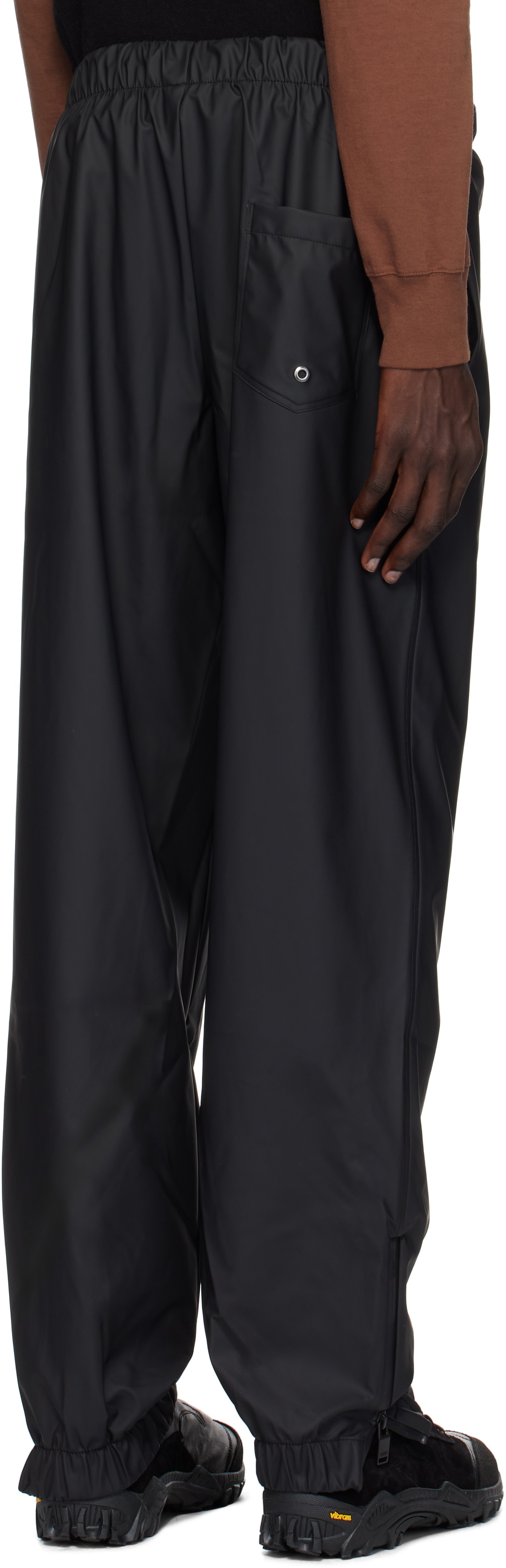 RAINS Black Regular Rain Sweatpants