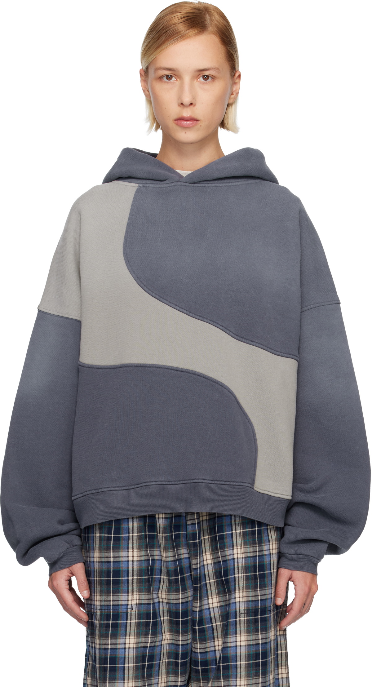 ERL Gray Wave Hoodie