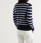 OFFICINE GÉNÉRALE - Marco Striped Virgin Wool-Blend Sweater - Blue