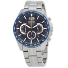 Seiko Essentials Chronograph Quartz Blue Dial Mens Watch SSB345P1