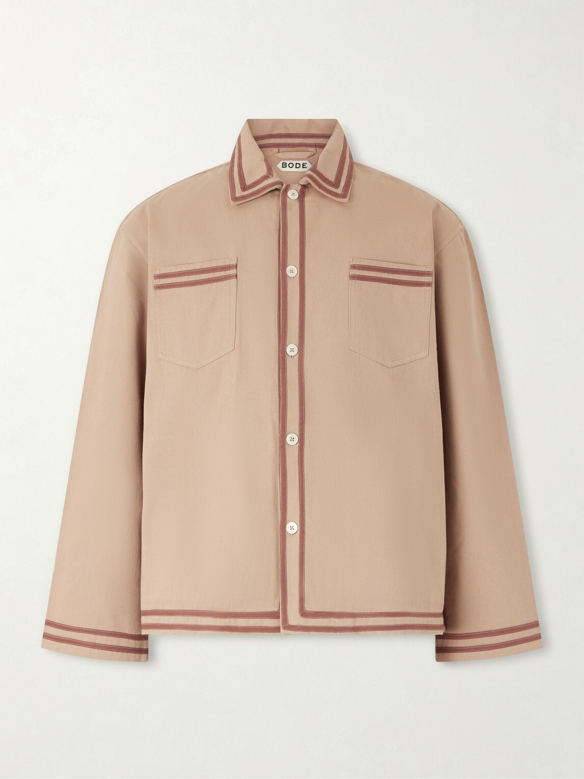 BODE - Canteen Cotton-Twill Overshirt - Neutrals