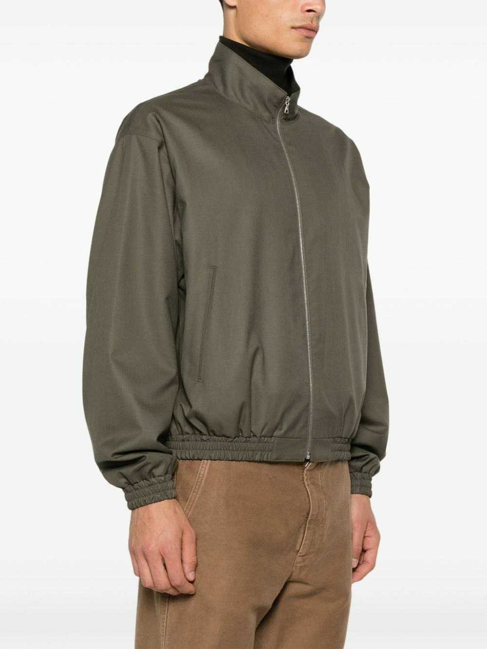 Auralee Super Fine Tropical Wool Zip Bomber Jacket Auralee