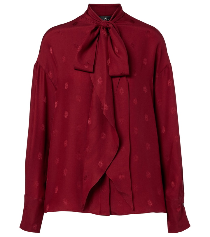 Photo: Etro Jacquard silk crêpe de chine blouse