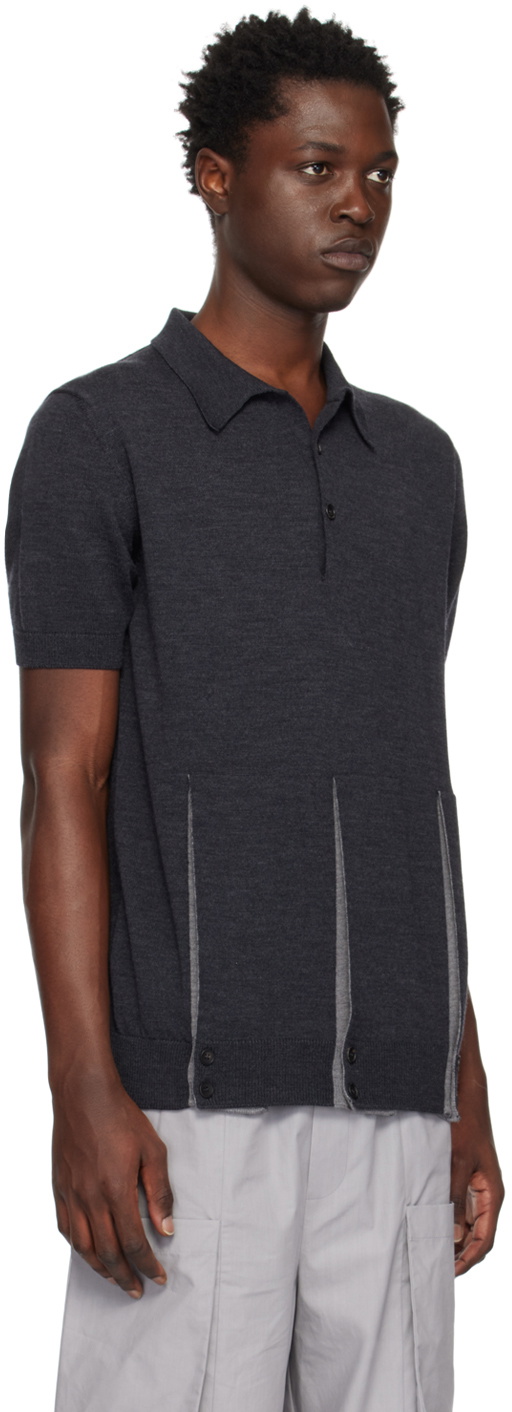 T/SEHNE SSENSE Exclusive Gray Polo