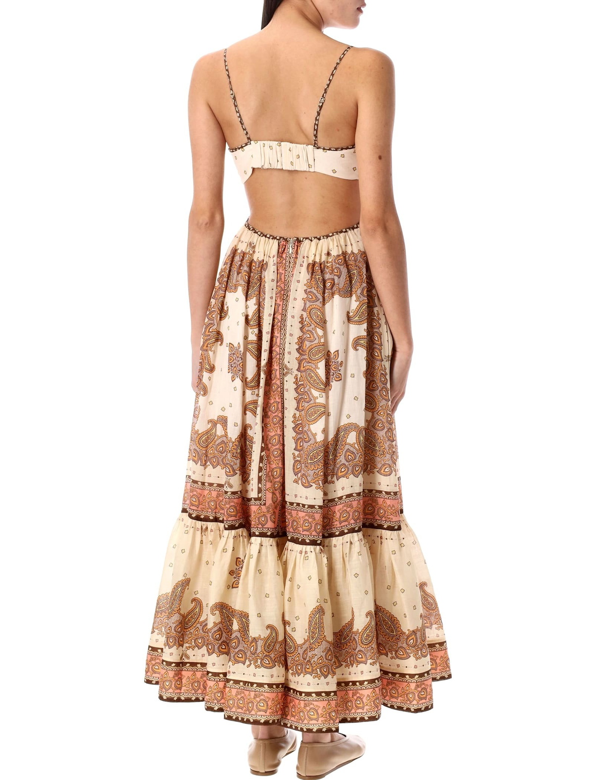 【Zimmermann】MAXINE PLUNGE MAXI DRESS Zimmermann Maxine Plunge Maxi Dress in Orange Paisley | REVOLVE