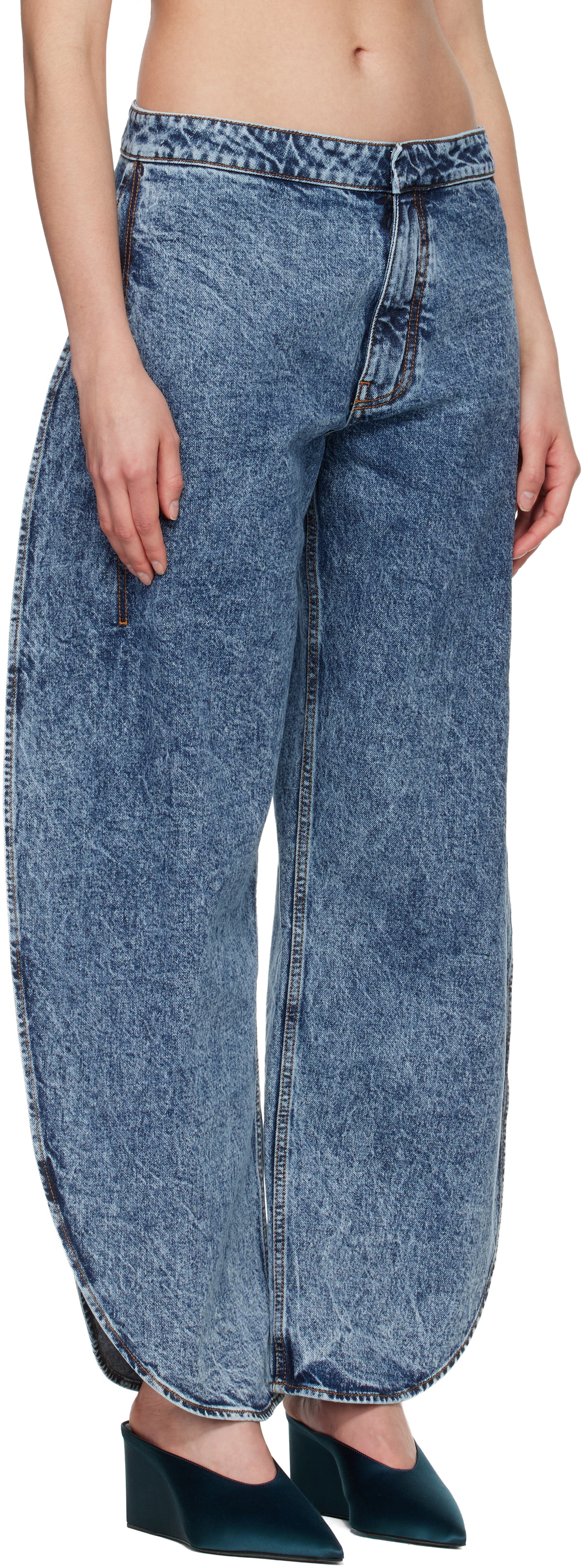 ALAÏA Blue Petal Jeans
