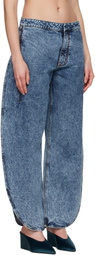 ALAÏA Blue Petal Jeans