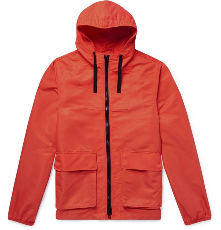 Photo: Officine Generale - Ambroise Nylon Hooded Jacket - Bright orange