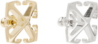 Off-White Gold & Silver Bicolor Mini Arrow Earrings