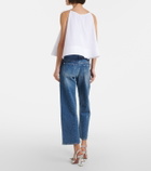 7 For All Mankind Stovepipe embellished straight jeans