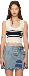 AMBUSH Off-White Destroyed Rib Round Neck Vest