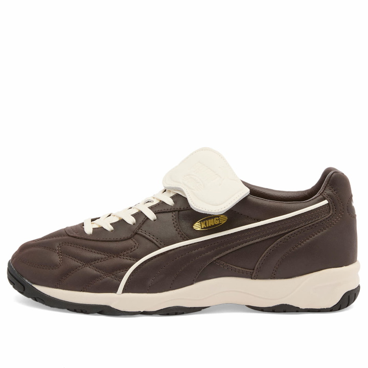 Photo: Puma King Indoor Premium Sneaker in Dark Chocolate/Warm White