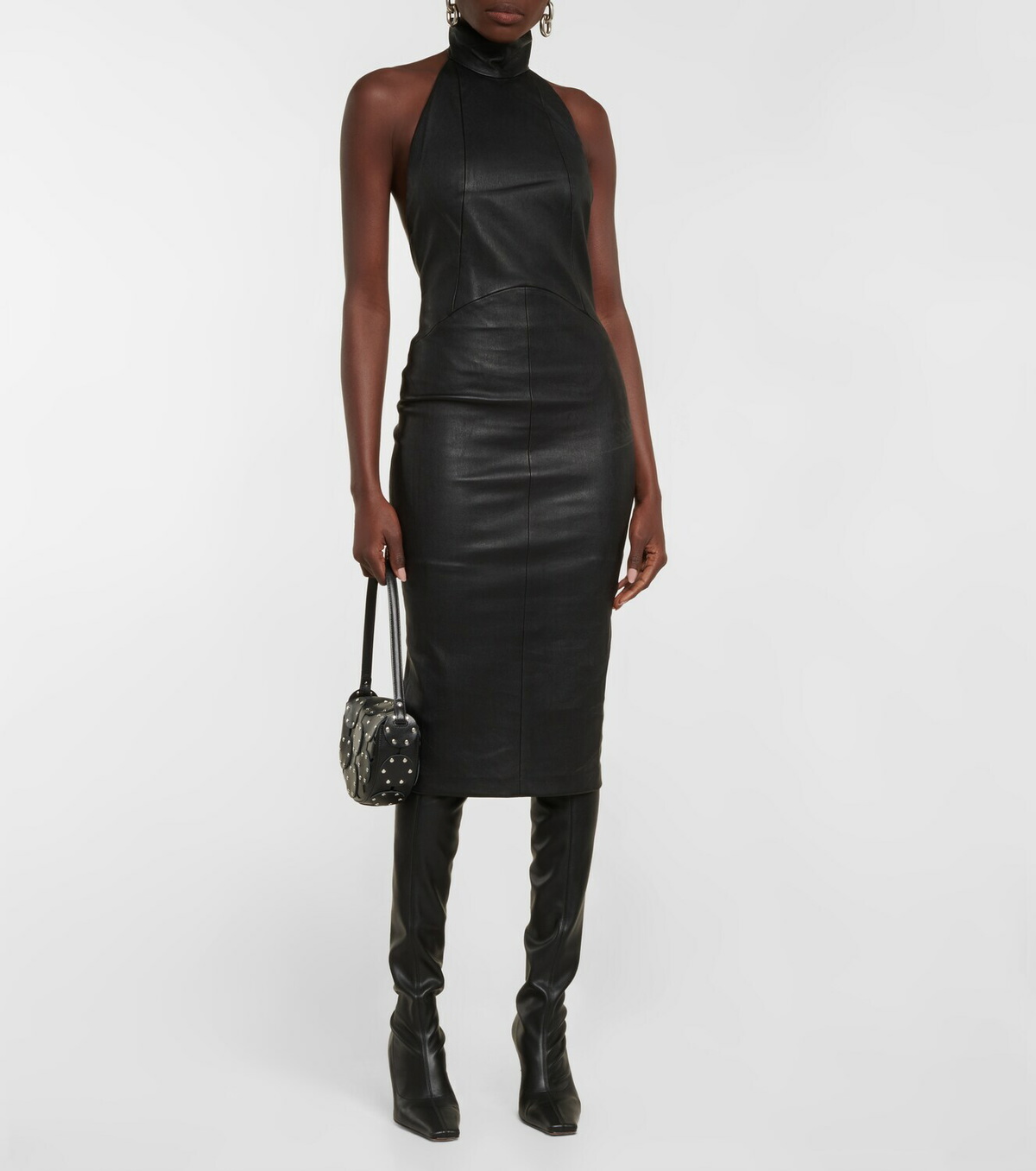 quilted leather dress Quilted Layla Dress 6 / Black main image 1