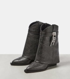 Givenchy Shark Lock leather ankle boots