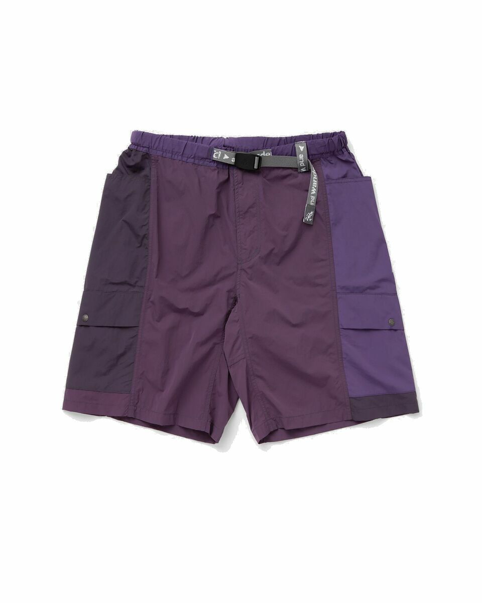 Photo: Gramicci X And Wander Patchwork Wind Short Purple - Mens - Cargo Shorts