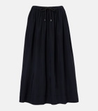 Veronica Beard Bates gathered taffeta midi skirt