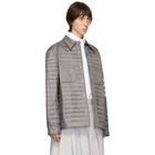 Thom Browne Grey Down 4-Bar Quilted Shirt Jacket