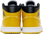 Nike Jordan White & Yellow Air Jordan 1 Mid Sneakers