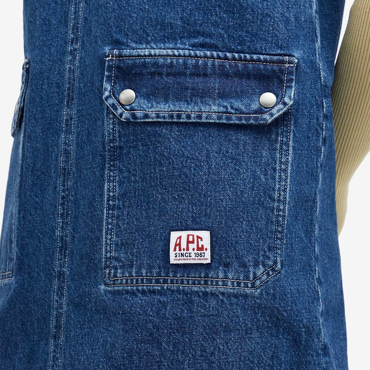 A.P.C. Women's Dominic Denim Mini Dress in Washed Indigo A.P.C.