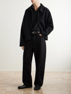FRAME - Cotton-Piqué Polo Shirt - Black