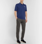Z Zegna - Contrast-Tipped Logo-Appliquéd TECHMERINO Wool-Piqué Polo Shirt - Men - Blue