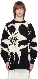 Dries Van Noten Black & White Crewneck Sweater