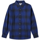 Noma t.d. Men's Ombre Plaid Shirt in Navy/Black