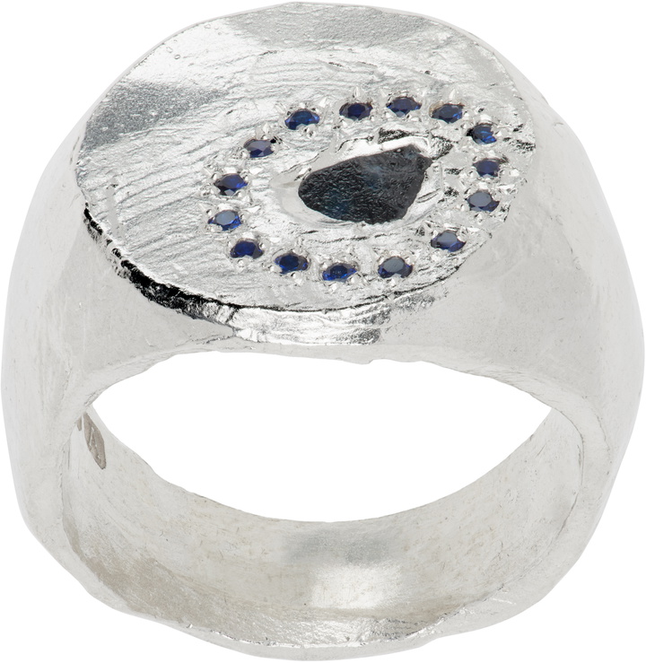 Photo: The Ouze Sapphire Halo Signet Ring