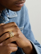 Spinelli Kilcollin - Janssen SG Vulcan Sterling Silver and 18-Karat Gold Ring - Gold