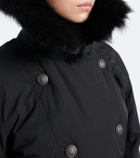 Moncler Grenoble Belted shearling-trimmed ski suit