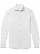 Incotex - Slim-Fit Cutaway-Collar Cotton-Twill Shirt - White