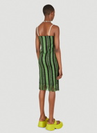 Braided Fringe Camisole Dress in Green