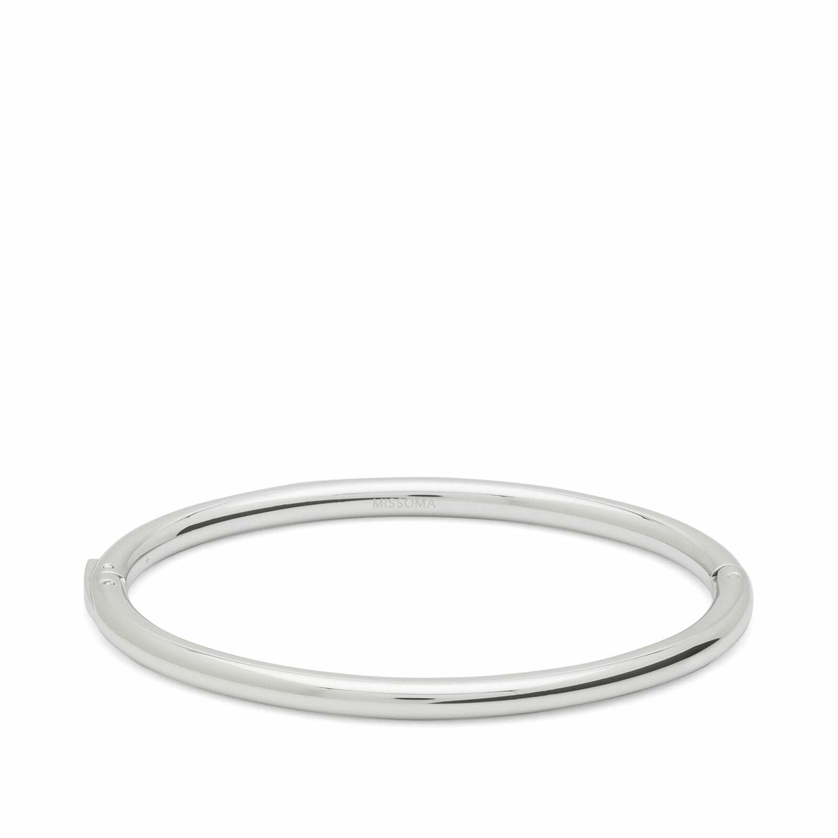 Missoma Women's Classic Round Hinged Bangle Bracelet in Silver