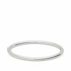 Missoma Women's Classic Round Hinged Bangle Bracelet in Silver