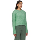 Sies Marjan Green Cropped Lurex Courtney Sweater
